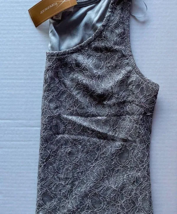 Mi ami Laced Tank Womens NWT! Gray Size L - Image 2