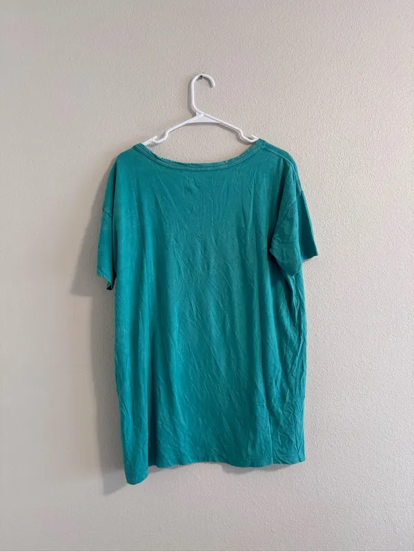 NWT aerie Teal V-Neck Short Sleeve Tee - Image 3