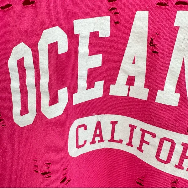 Delta Oceanside California Destroyed T-shirt - Image 7