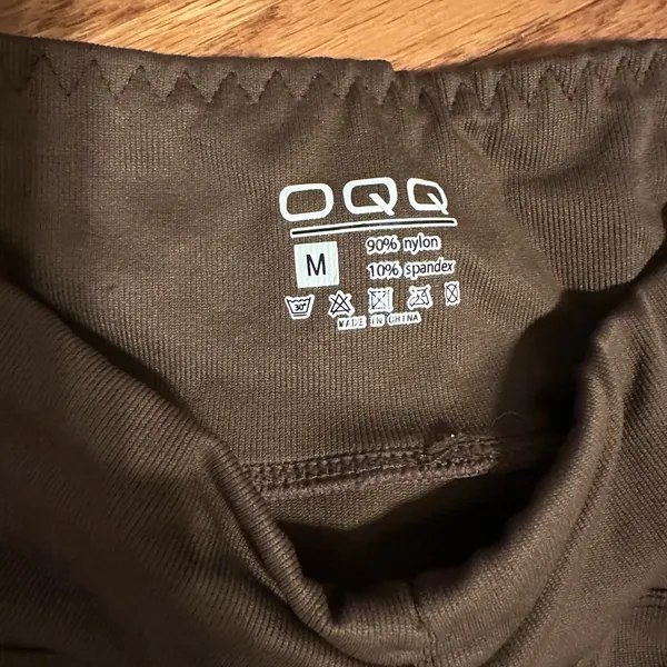 OQQ Brown Flared Yoga Pants Size M - Image 2
