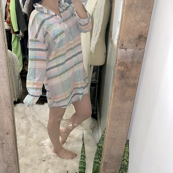 Stars above striped night shirt size large - Image 2