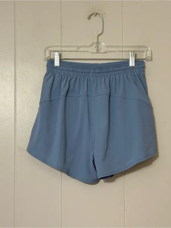 Lululemon Lightweight High-Rise Relaxed Shorts 3” Blue Willow Size 4 Drawstring - Image 7
