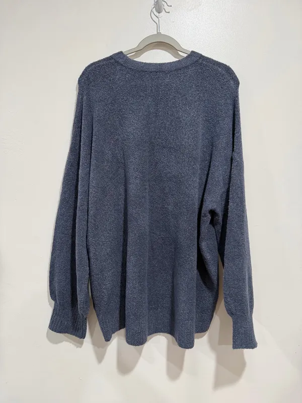 Old Navy Blue Gray Cozy Textured Oversized Sweater Size XXL - Image 6