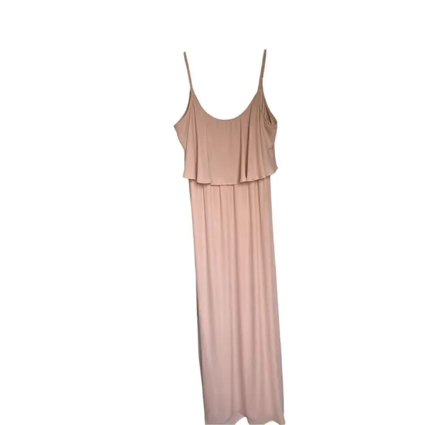 Show Me Your Mumu Caitlin Ruffle Maxi Dress/ Bridesmaid Blush Size L - Image 4