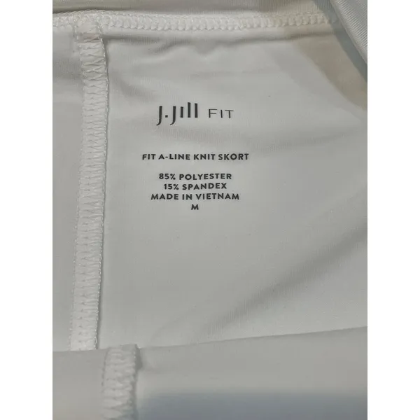 J.Jill A‑Line Knit Skort Size M White Athleisure Activewear - Image 3