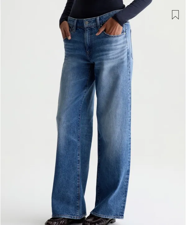 NWT AG Adria jeans size 28 low rise wide leg - Image 2