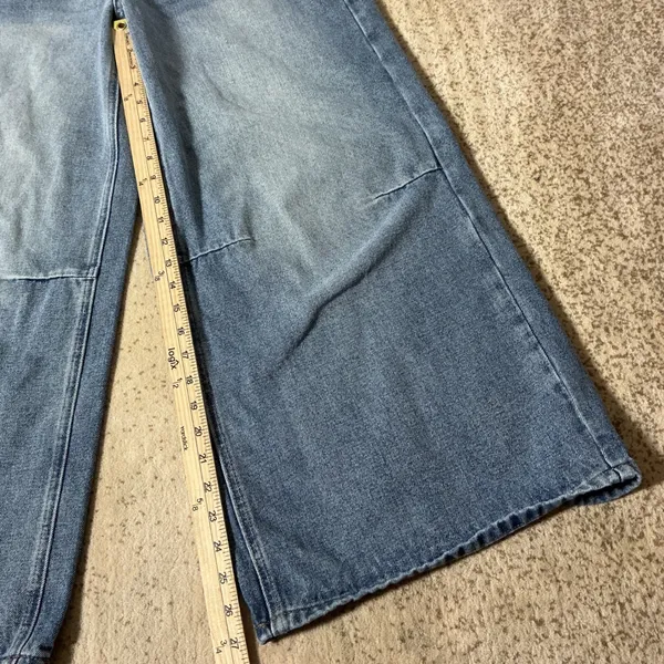 Y2K Edikted Skater‎ Girl Washed Denim Low Rise Leg Baggy Jeans Size Small - Image 2