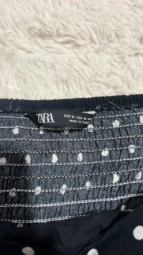 Black and white Zara blouse  - Image 3