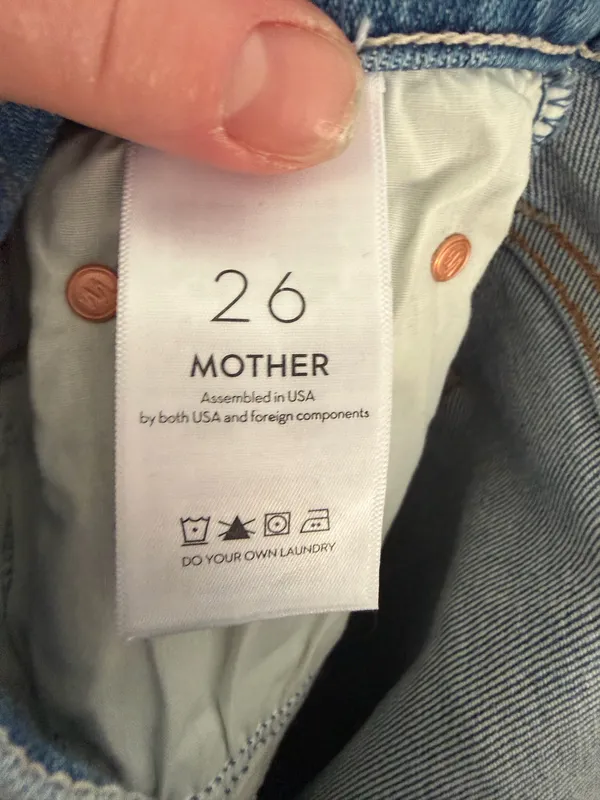 Mother The Tripper Ankle Fray High Rise Ribcage Jeans Size 26. - Image 7