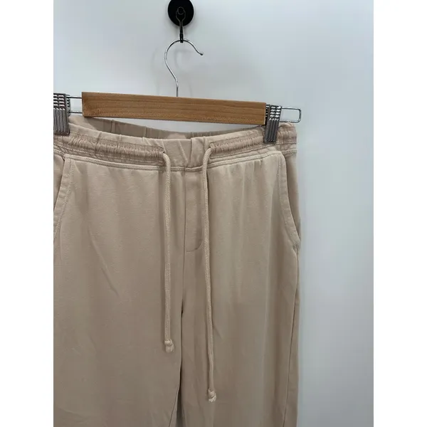 Aerie Cream Tan Jogger Sweatpants Drawstring‎ Waist Womens Size XS - Image 5