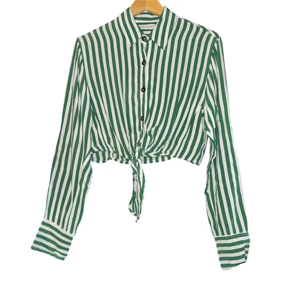 Faithfull‎ The Brand Beau Rivage Top in Zeus Stripe Women's 8 Nautical Preppy - Image 2