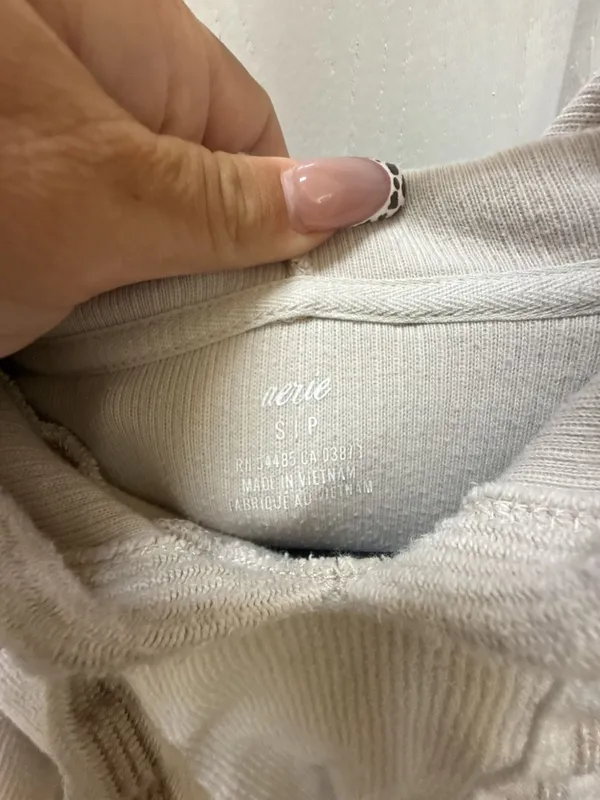 Aerie Waffle Knit Cropped Hoodie Pullover Size S - Image 2