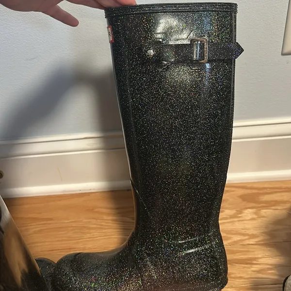 Hunter Sparkling Black Tall Boots - Image 3
