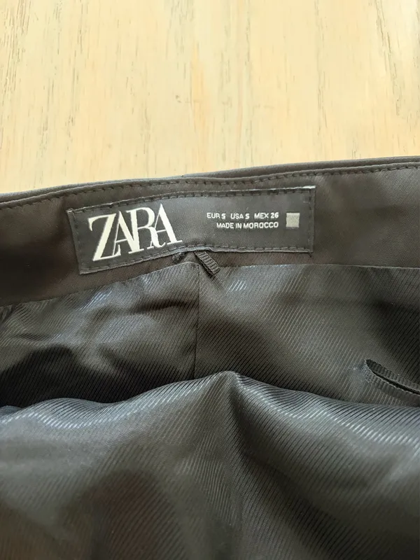 Black Zara Strapless Top Tie Detail - Image 3