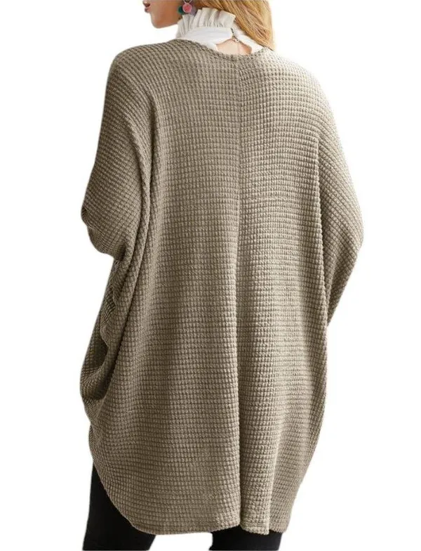 Aerie Oversized Cardigan Women's XS/S Gray Open Front Long Sleeve Sweater Lagen - Image 2