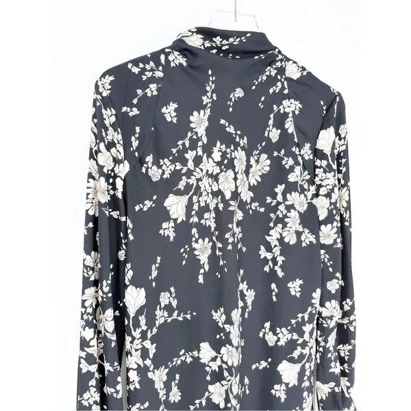 Free People Aries‎ Satin Floral Cut Out Back Mini Dress Women's L Boho Chic - Image 5