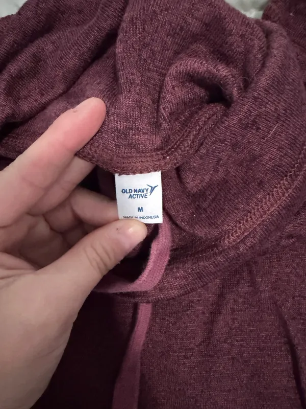 Old Navy Women’s Plum Cowl Neck Pullover Hoodie - Image 2