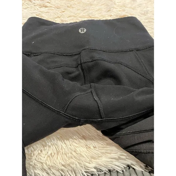 Lululemon pants yoga stretch waist pocket black Size 20x29 See Pics For Size - Image 6
