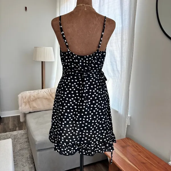 Princess Polly Her Jewel Polka Dot Mini Wrap Dress 6 Homecoming Hoco Rush Party - Image 6