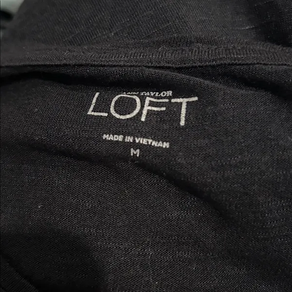 LOFT lightweight black t-shirt - Image 5
