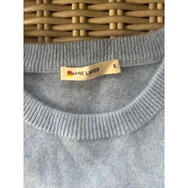 Marine Layer Harper Cashmere Sweater small layered luxury cabincore workwear - Image 6