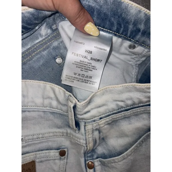 Wrangler Festival Short Denim Light Blue Shorts Women's 28 Casual Pockets - Image 3