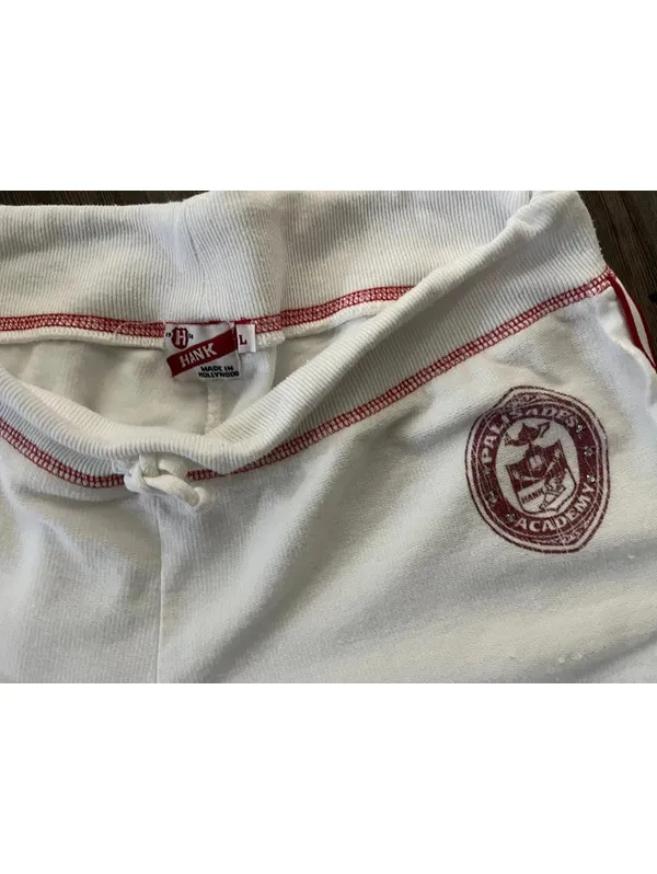 HANK Y2K White Sweatpants Made in Hollywood Cotton Sz L - Image 6