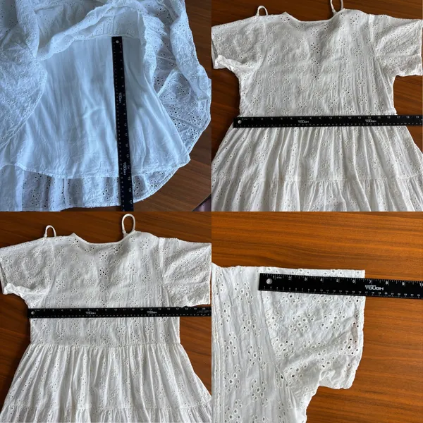 Olivaceous Eyelet‎ Sundress S White Cottagecore Summer Beachy Coquette Preppy - Image 5
