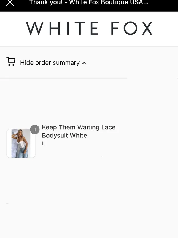 White Fox Lace Bodysuit - Image 5