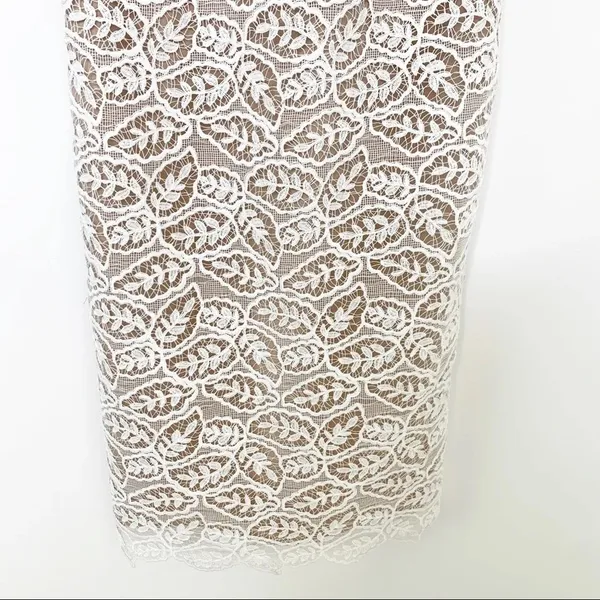 NWT DRESS THE POPULATION Tegan Lace Midi Dress White Size XS - Image 12