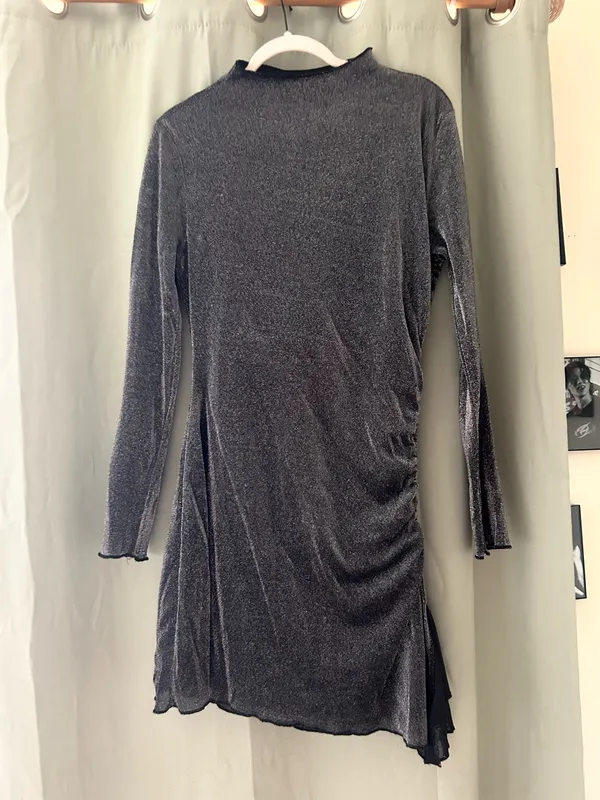 Princess Polly Gray and Silver Shimmer mini dress - Image 3