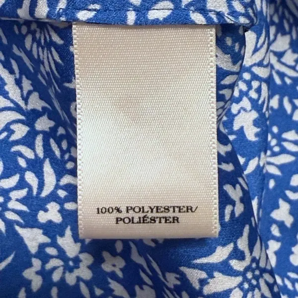 Ann‎ Taylor Tank Top Blue Paisley Boho Pleated Halter Neck Women Medium - Image 6