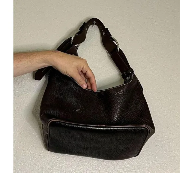DOONEY & BOURKE 1975 Small East West Hobo Shoulder Bag Leather - Image 5