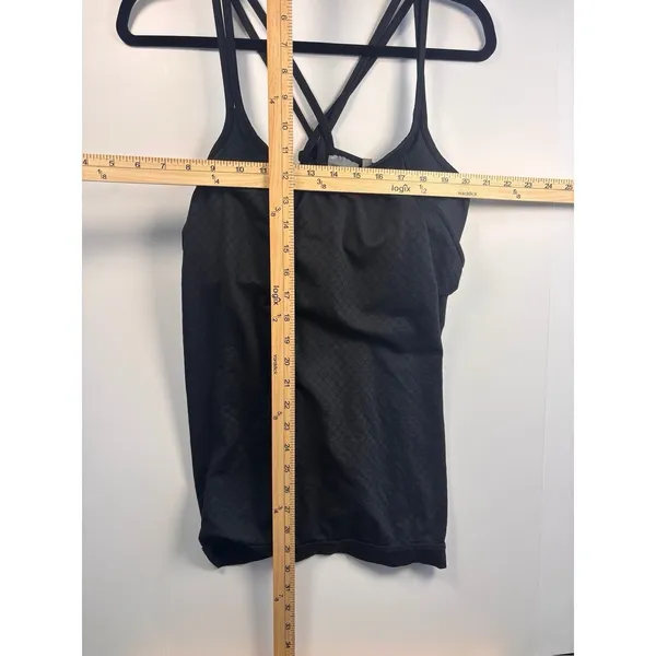 Athleta Womens(2)Bundle Strappy Back Tank Top Built-In Bra Black Gray Size‎ L - Image 4