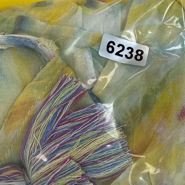 Anthropologie Watercolor Maxi Dress Yellow‎ Pink Blue Smocked Waist Size 4 - Image 10
