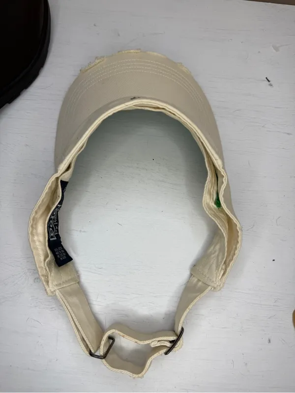 Vintage Distressed Khaki Polo Ralph Lauren Visor - Image 5