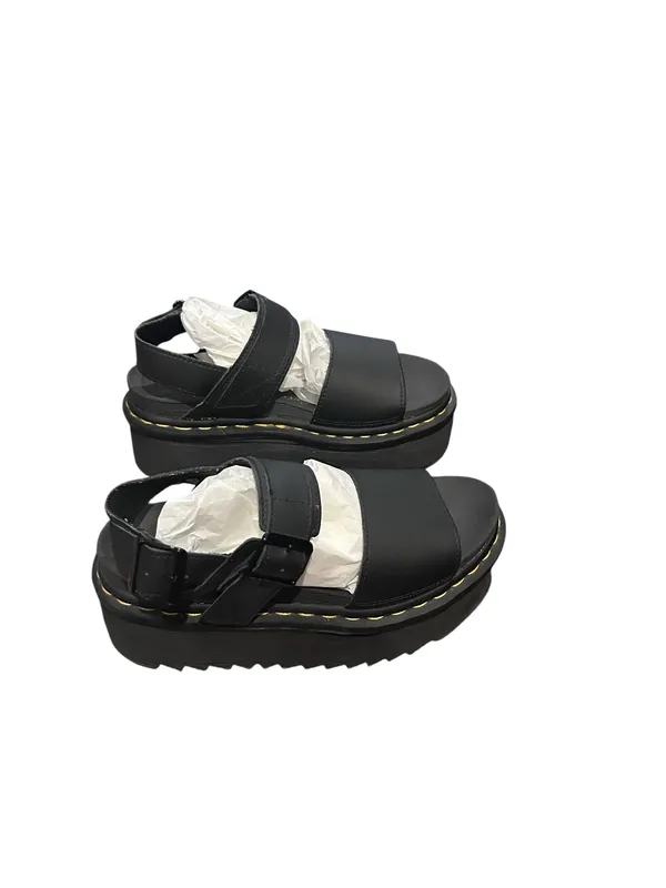 Dr. Martens Voss Quad Leather Strap Platform Sandals size 6 Black - Image 3