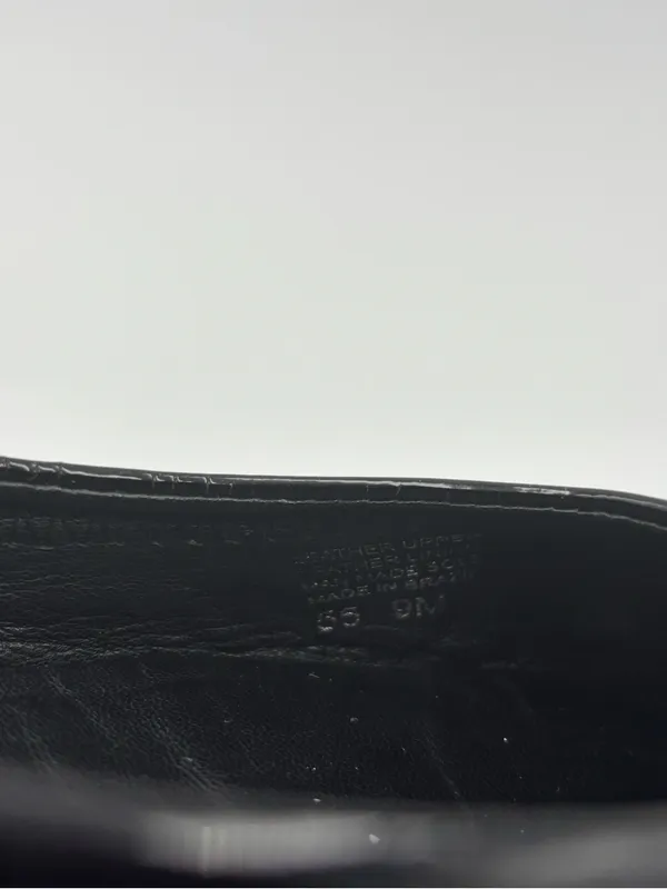 Tory Burch Black Patent‎ Leather Logo Ballet Flats Size 7.5/8 - Image 10