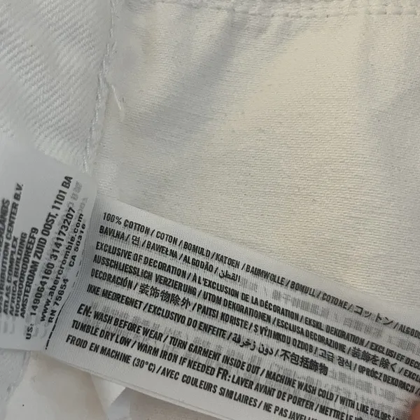 Abercrombie Fitch Festival Shorts Womens 10 White Fringe High Rise Button Zip - Image 6