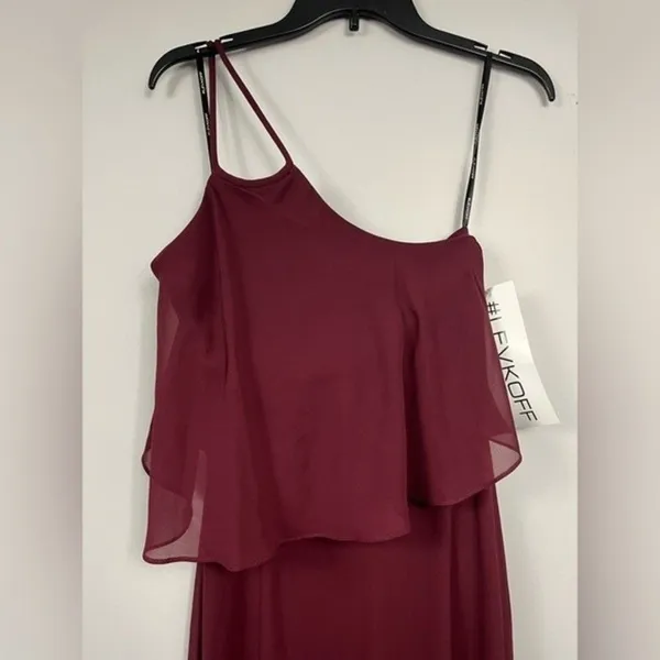 NWT Bill Levkoff Bridesmaid Dress Style 7006 in The Color Wine 2 Prom Wedding - Image 3