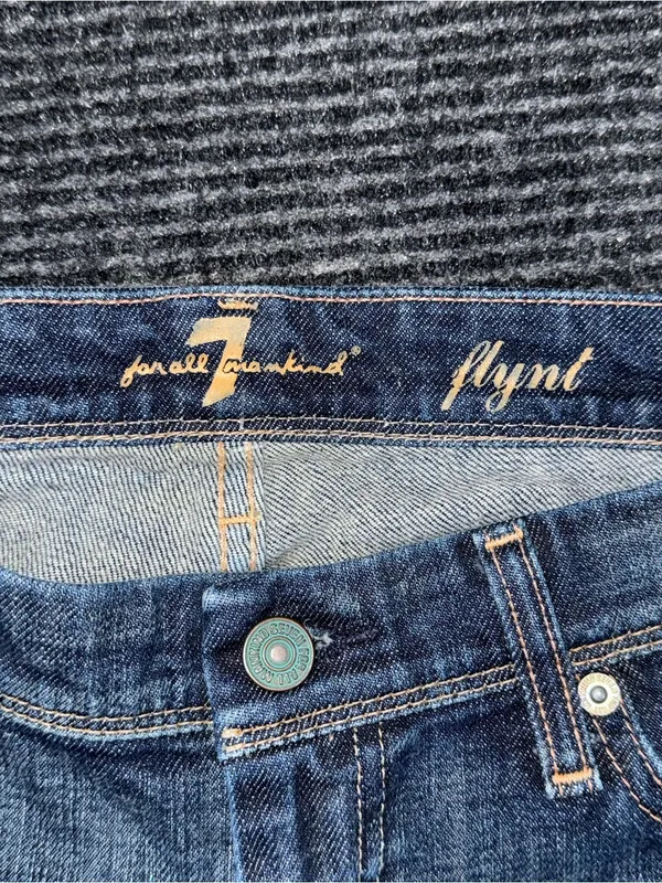 7 For All Mankind Flynt Low Rise Bootcut Blue Jeans Women’s 31 x 32.5 VTG Y2K - Image 8