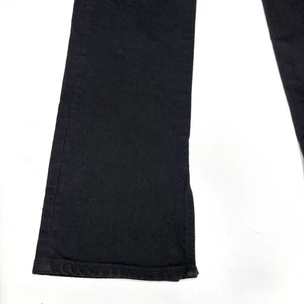 Reformation Liza Slit Hem Ultra High Rise Straight Long Black Jeans 26 - Image 3