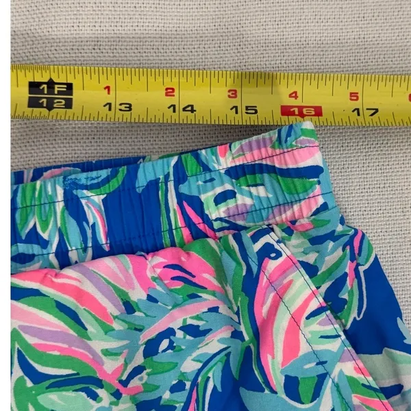 Lilly Pulitizer Katia Mid Rise Shirts Blue Fancy Fins size large‎ - Image 4