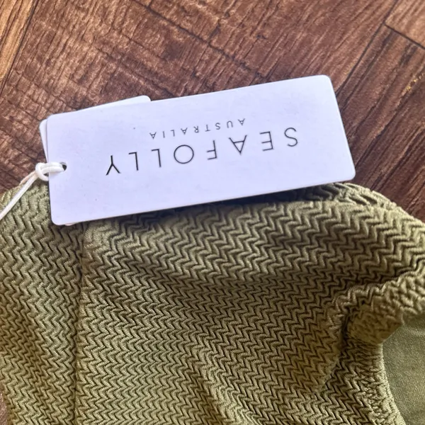$74 Seafolly Women's Green High Waisted Bikini Bottom Swimwear Sz AU6 US2 - Image 4