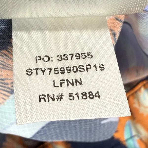 Patagonia Baggies Board Shorts‎ Floral Print Swim Trunks Orange Blue Size 14 - Image 7