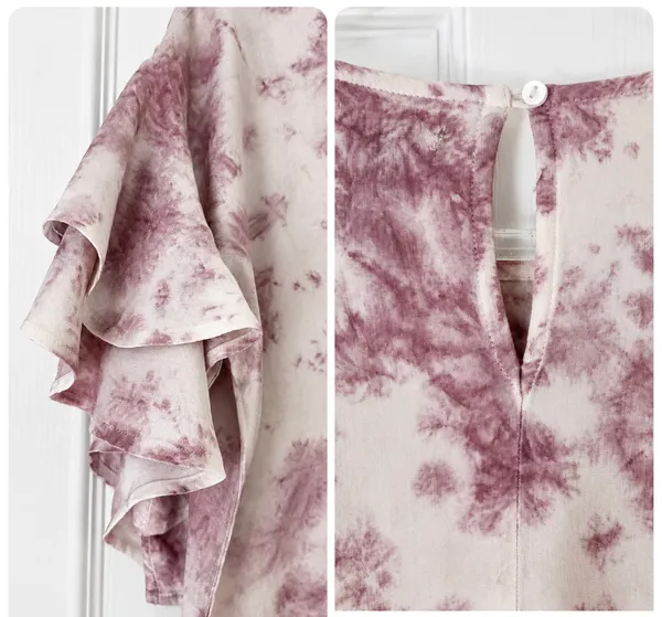Style Envy pink & white tie-dye blouse - Image 6