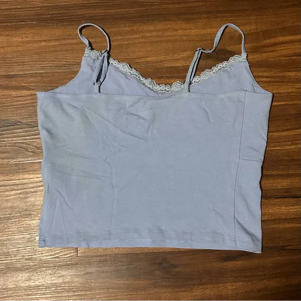 Hollister Blue Lace Cami Tank | Size: L - Image 3