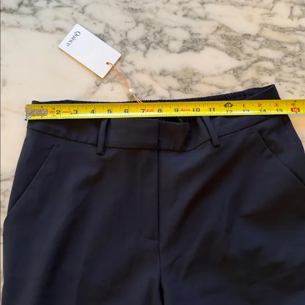 NWT Quince Navy Business Casual Italian Wool Slim Leg Ankle Pants Size 6 - Image 8