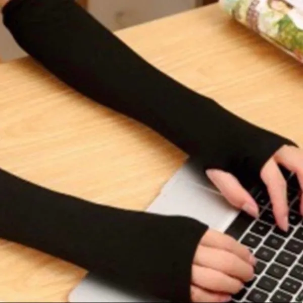 Boutique Elbow Length Fingerless Gloves - Image 3