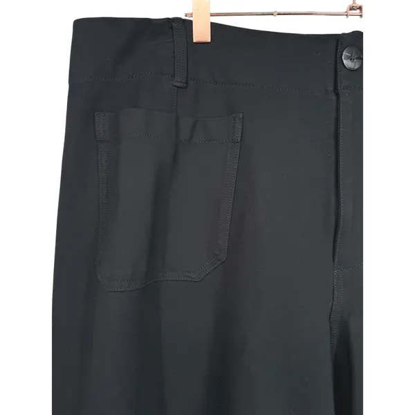 Anthropologie Maeve Colette Black Wide Leg Cropped Pants Size 20W Minimalist - Image 8